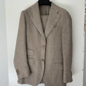 SuitSupply Havana Light Brown Linen Suit